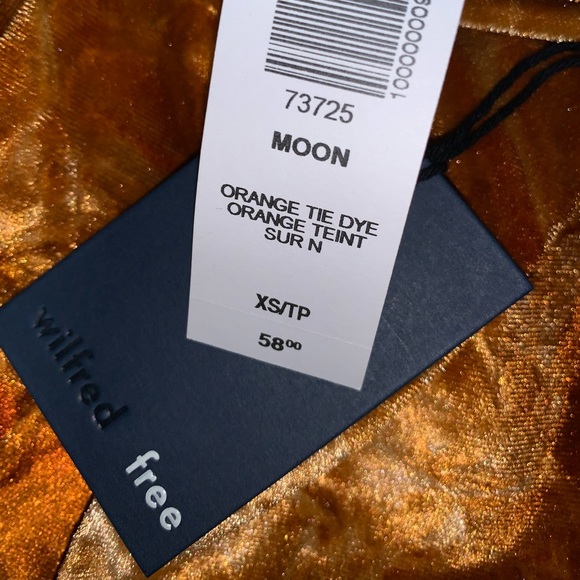 Aritzia Moon Orange Tie Dye Turtle Neck - Picture 2 of 3